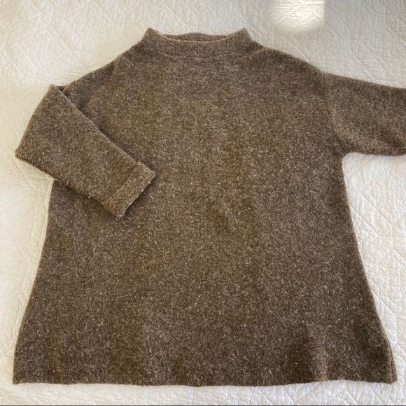 Free People Winding Ivy Pullover Oversized Brown Chunky Sweater XS/S - Picture 4 of 10